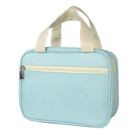 LDS Quad or Triple & Bible Scripture Carrying Case - Light Blue with Handles and Zipper Pouches Bag Tote