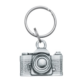 DANFORTH - Camera Keyring - Pewter - Key Fob - Handcrafted - Made in USA