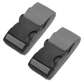 PATIKIL Luggage Straps, 2 Pack Suitcase Straps Adjustable Luggage Belts Strap with Buckle for Luggage Suitcases Travel, Gray
