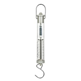 Eisco Labs Newton Force Meter Spring Scale - Max Capacity 30N, 3Kg, Dual Scale Labeled