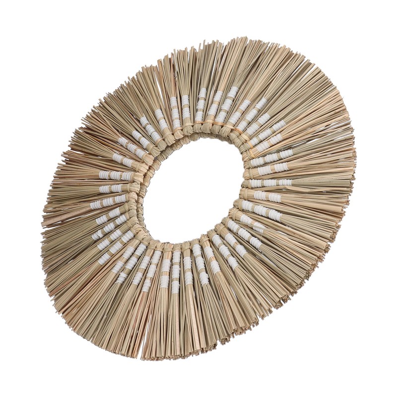 Wall Mirror Make Up Tapestry Decorative Grass Woven Round Hanging