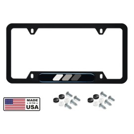 BLVD Toyota-Retro-HERITAGE-License-Plate-Frame-TRD-Offroad-Tacoma-FJ-Cruiser-4x4-GREY