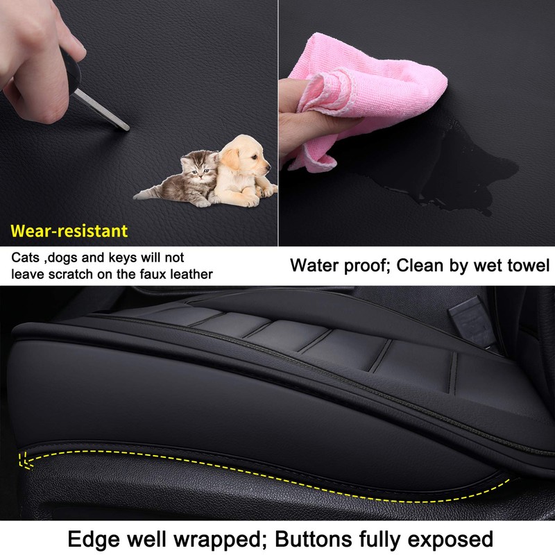 LUCKYMAN CLUB 2 Front Silverado Seat Covers Fit for 2007-2023