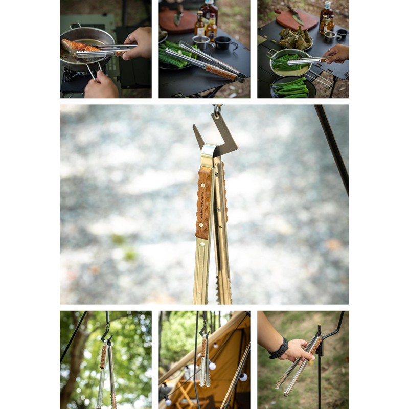 Camping Moon MS-40 Camping Bonfire Hand Tongs, Meat Scissors, Firewood