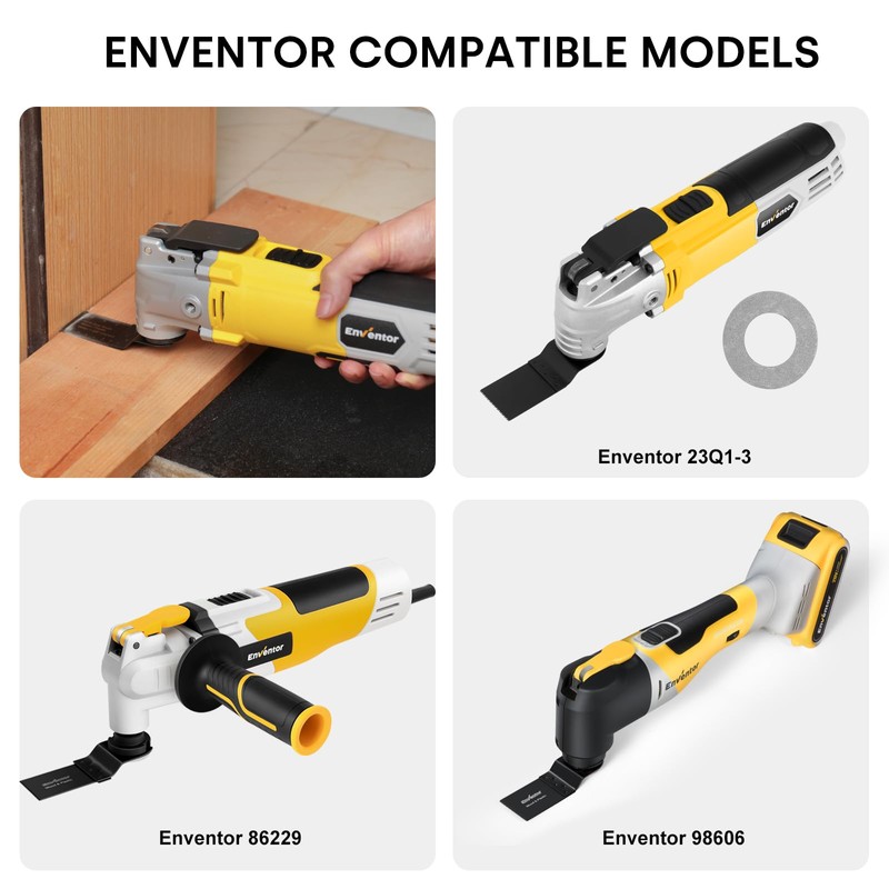 Enventor 45PCS Oscillating Multitool Blades, Professional Universal Multi Tool Saw