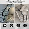 304 Stainless Steel Square Glass Railing Spigot Glass Clamp, Balustrade