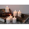 Eldnacele Flameless Flickering Votive Candles with Timer, Realistic Black Wick