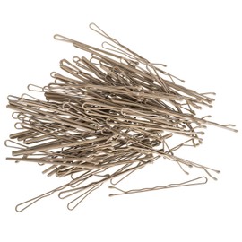 HAARallerliebst® Premium Bobby Pins Hair Clips – Pack of 100 Beige, Extra Wide and Stable, 5 cm Hair Pins Set, Metal Hair Pin for Women and Girls Children Bobby Pins with Hair Clips Box