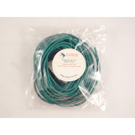 Cords Craft Round Leather Cord 2mm, 10 Meters, Matte Finish, Leather Rope Cording for Jewelry Making, Necklaces, Bracelets, Accessories, Beading and Braiding Work Natural Dye (Green)