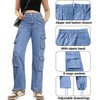 Women's Cargo Pants High Waisted Baggy Cargo Jeans Straight Leg