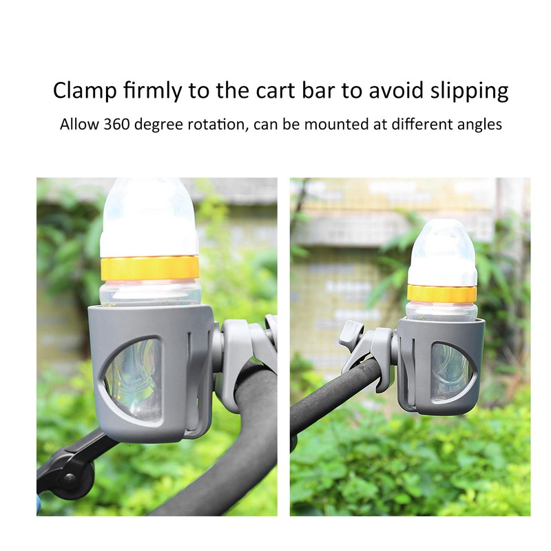 Stroller Cup Holder Large Caliber Designed Adjustable 360 Degrees Universal