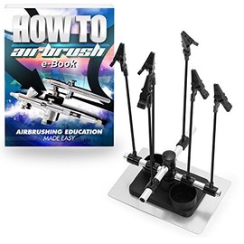 PointZero Airbrush Hobby Model Part Holder - Six Alligator Clip Stand