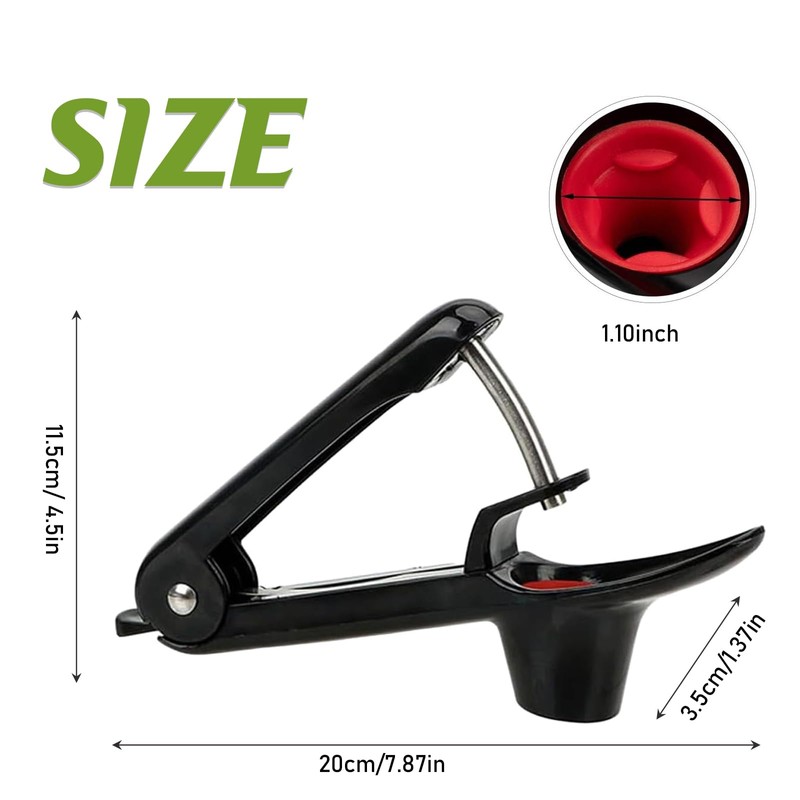SoeUyd Cherry Stone Remover, Cherry Pitter, Cherry Pitter, Stainless Steel