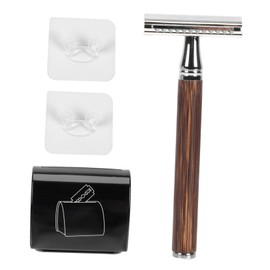 Gatuida 1Set Vintage Style Double Sided Razor with Handle for Men Manual Shaver for Beard and Hair Grooming Portable and Lightweight Design for Travel Use