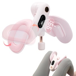 Thigh Trainer Thigh Hip Trainer Kegel Exerciser 36 LB, Leg and Inner Thigh Strength Exercise Equipment, Hip Shaper Trainer Machine，Pink