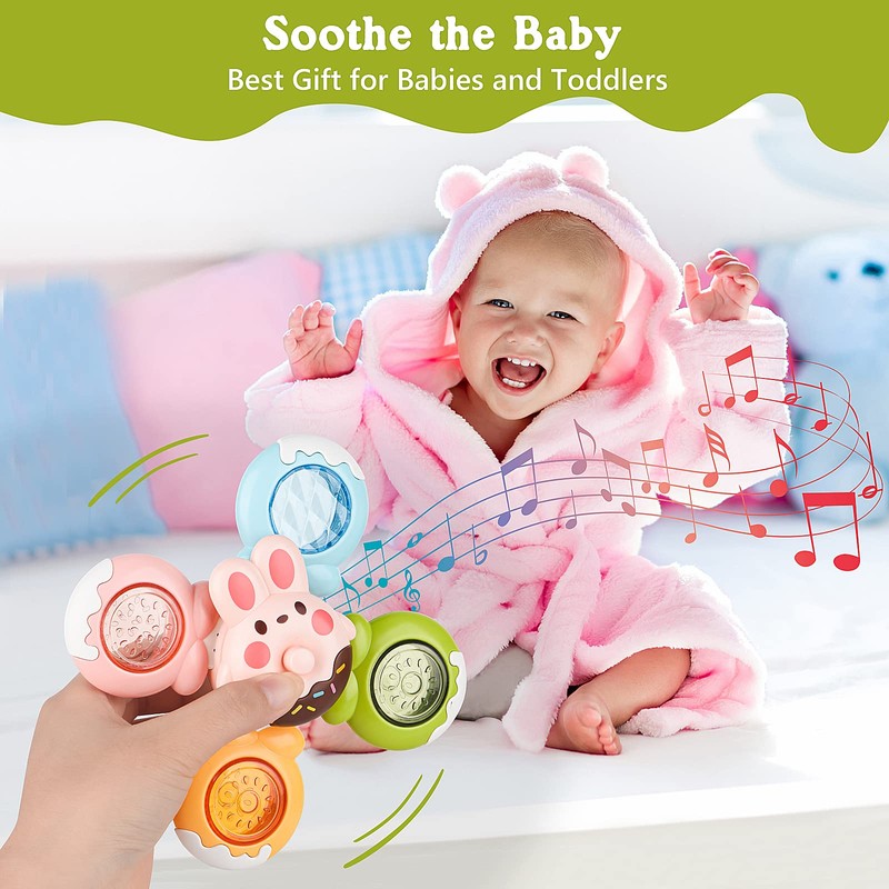 Suction Cup Spinner Toys for Babies 12-18 Months Baby Bath