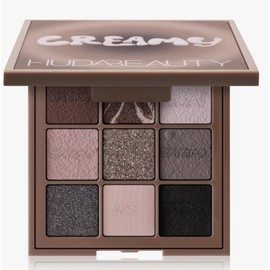 HUDA BEAUTY Original Creamy Eyeshadow Palette, 9 Eyeshadows, 8.22 g, 0.28 oz, by Bella | (GREIGE CREAMY Obsessions Grey, 1 Piece (1 Pack)