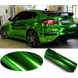 DIYAH High Gloss Green Chrome Mirror Vinyl Car Wrap Sticker with Air Release Bubble Free Anti-Wrinkle (36" x 60" / 3FT x 5FT)