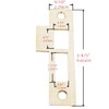 3-7/8" Brushed Brass Mortise Strike Plate, Solid Brass Door Latch