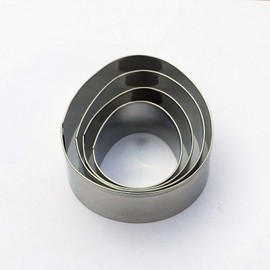 Easter Egg Cookie Cutter Set - 4 Piece - 4", 3 3/8", 2 1/2", 2" - Egg Shaped Cookie Cutters, Stainless Steel Biscuit Pastry Cutters