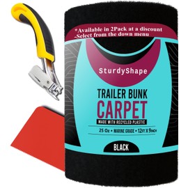 SturdyShape Thick Boat Trailer Bunk Carpet Kit 12ftx9in 25oz