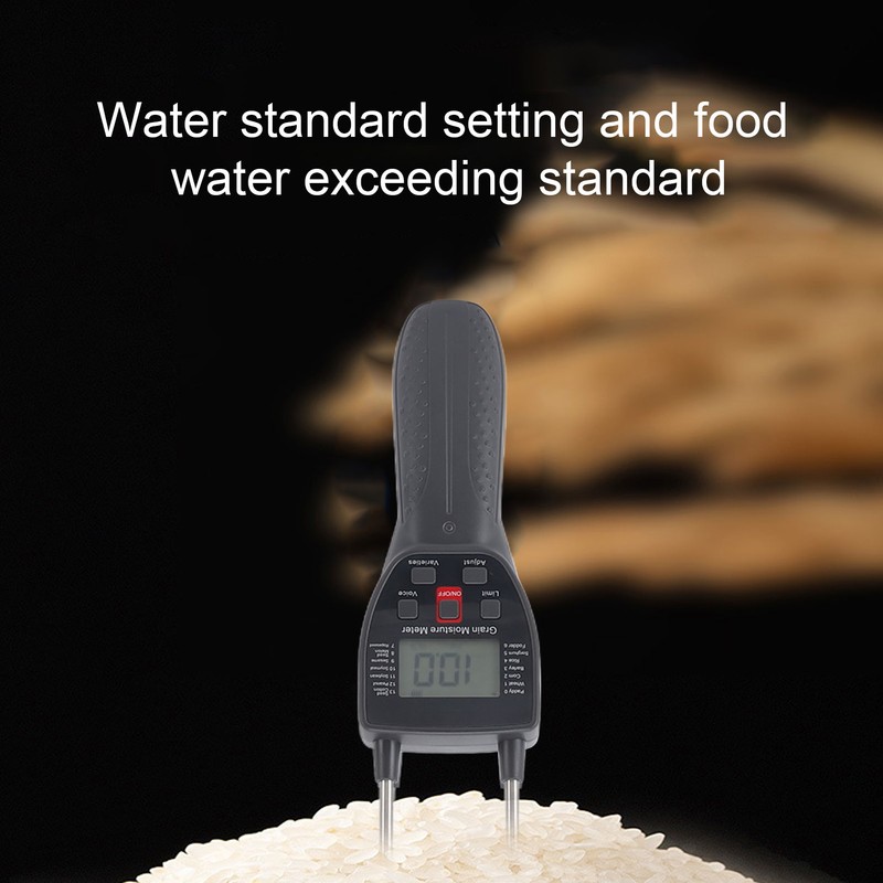 Grain Moisture Meter Tester Portable Digital with Voice Probe 300mm
