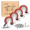 4 inch Heavy Duty Casters Load 1800lbs,Lockable Bearing Caster Wheels