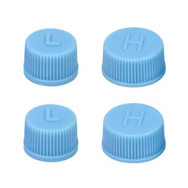 MUQIDA 4PCS Replacement Valve Caps for Car Air Conditioning, Leakproof R134a A/C System Charging Port Cover, Vehicle Air Conditioner High and Low Pressure Valve Cap Dustproof Cover