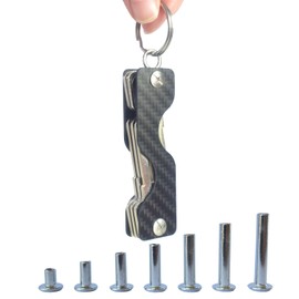 Pocket key Chain Organizer Made of Carbon Fiber,Compact Key Holder(4-14 Keys)