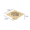 QANYEGN Gold Bathroom Drain, Copper Shower Floor Drain, Brass Shower