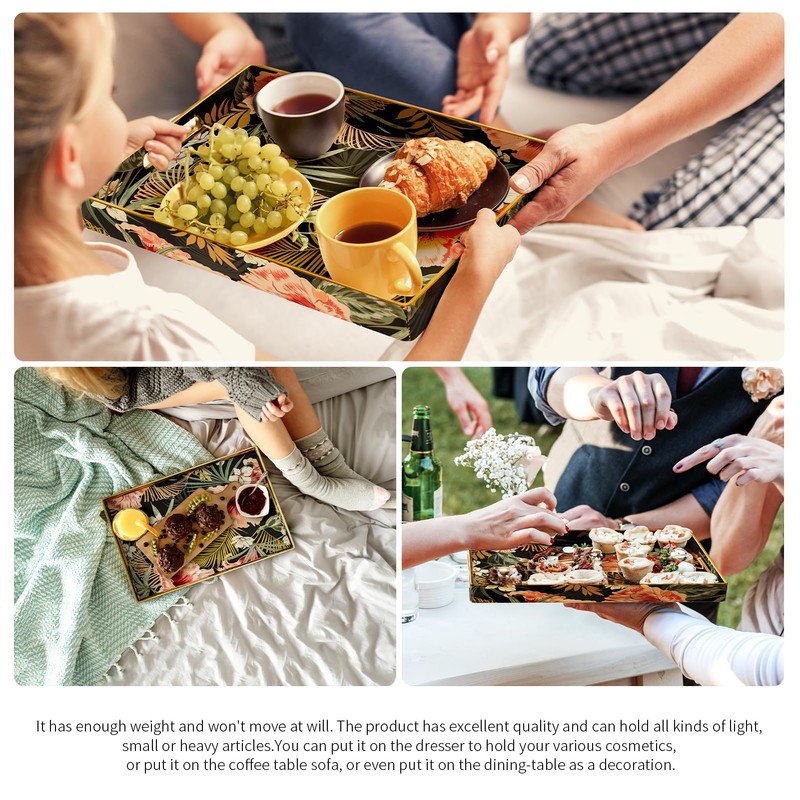 Couch Bed Table Trays for Eating，Large Plastic Kitchen Tray for