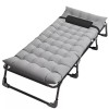 SLSY Folding Lounge Chair Bed Cot 4-Position Adjustable Patio Reclining
