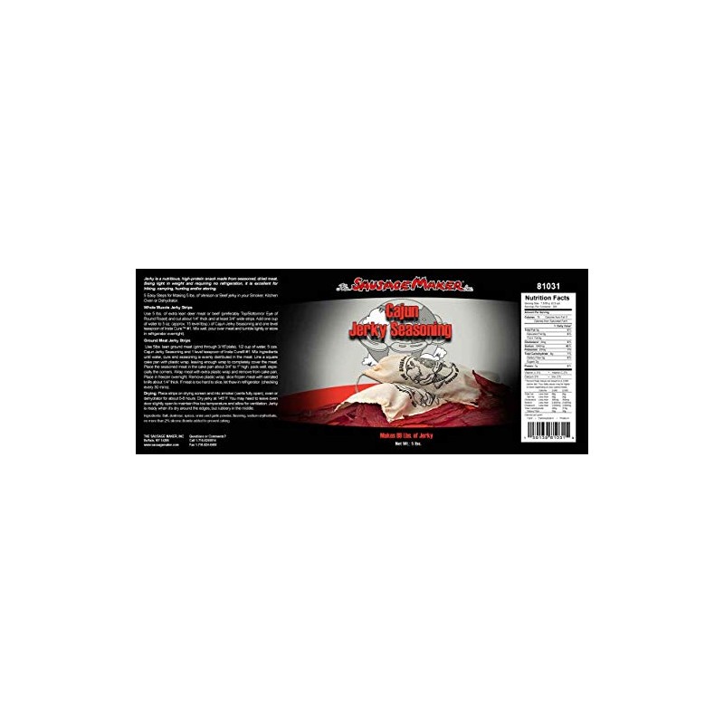 The Sausage Maker - Cajun Pepper Jerky Seasoning, 5 lb