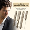 4pcs/Set Leopard Print Professional Hair Styling Comb - Durable ABS