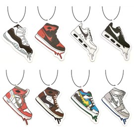 Guyode Guyode 8 Stck Duftbaum Auto Lustig Sneakers Muster Dekoration Lustige Duftb?ume Anh?ngerset Lufterfrischer Auto Interessant fr Erwachsene Kinder Familien und Als Autoschmuck