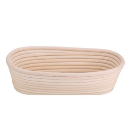 Handmade Banneton Bread Proofing Baskets,Oval Unbleached Cane Brotform Bread Dough Baking (28 * 14 * 8cm)