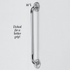 Collections Etc Slip-Resistant Chrome Grab Bar, Silver