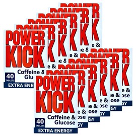 Power Kick Extra Energy Caffeine & Glucose 480 Tablets | Pack of 12 (12 x 40)