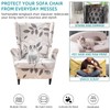 CRFATOP Wingback Chair Covers 2 Pieces Stretch Printed Wing Back