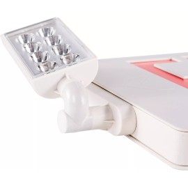 JW LIGHTING LED Red Exit Sign Emergency Light–Hi Output Compact Combo UL Listed Battery