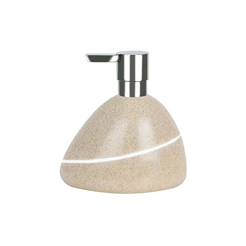 Spirella Etna Polyresin Stoneware Soap Dispenser, Sand