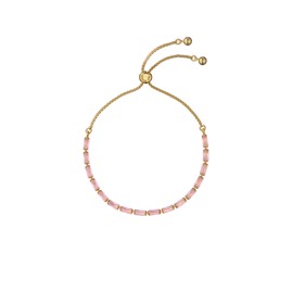 Ted Baker Isela Crystal Baguette Slinky Adjustable Bracelet For Women (Gold/Pink Crystal)