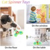 FlidRunest 3PCS Suction Cup Spinner Toys for Cat, Interactive Windmill