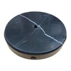 Lamp/Sculpture Base-Marble-6"-Round: Black or White (1 Pc.) (6" Marble-Round-Black-w/Cord Hole)