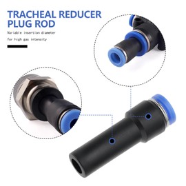 eMagTech 5-Piece Push Fit Reducer from 10 mm to 6 mm Push to Connect Plastic Sanitary Connection 38.9 x 13 mm for Various Gas Sources Various Pneumatic Systems