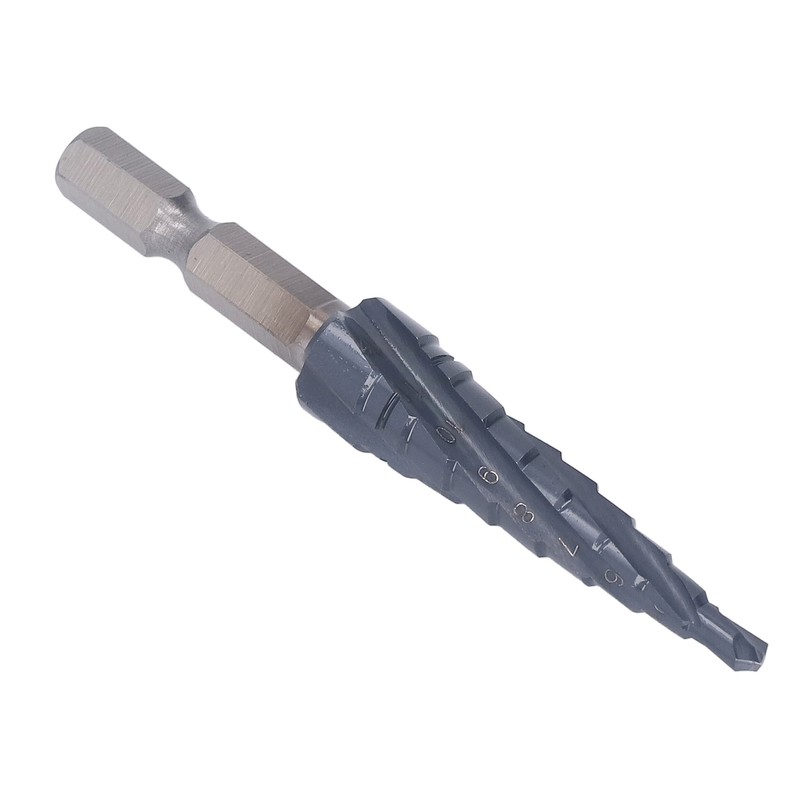 Spiral Grooved Step Drill Bit 4mm to 12mm Step 1/4in