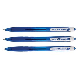 PILOT Begreen Rexgrip Ballpoint Pens Medium 1.0 Blue Pack of 3aa