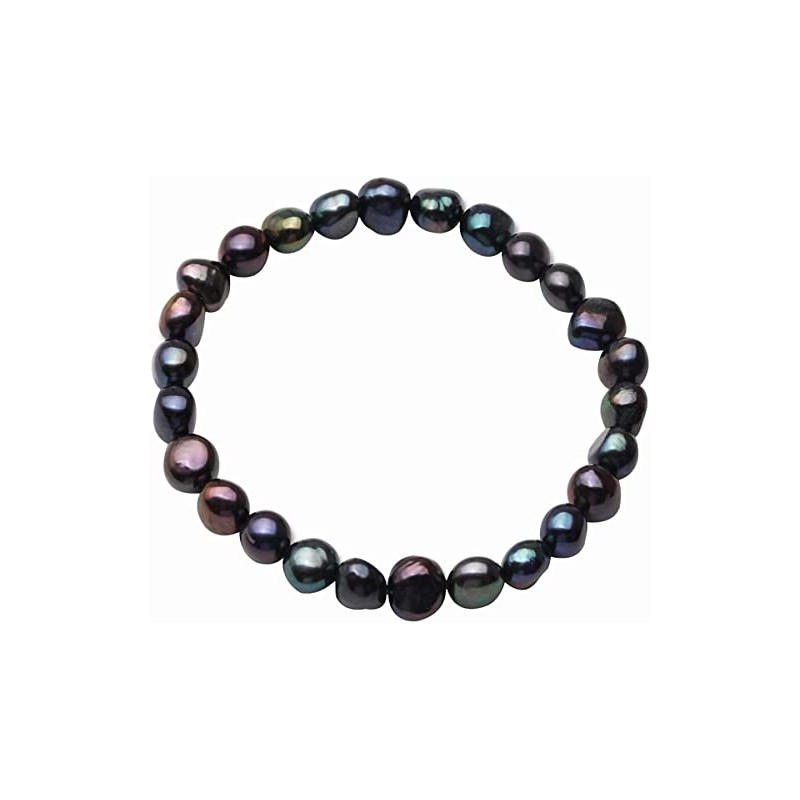 Generic Freshwater Pearl Craft Bead, Black, Round
