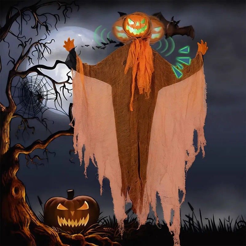 Fantasmas Colgante Luz Sonido Halloween Decoracion Exterior