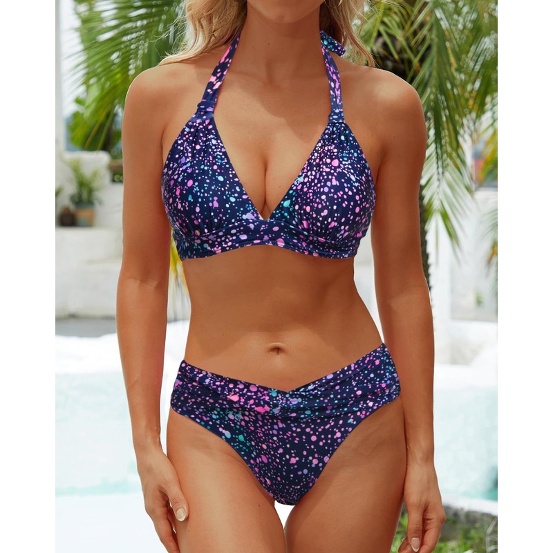 Yonique - Traje de baño de dos piezas para mujer,